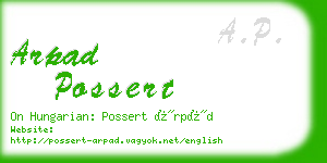 arpad possert business card